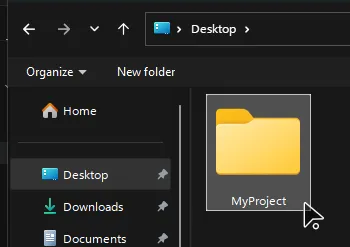 MyProject folder